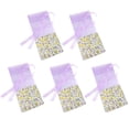 thumbnail image 3 of 10 bolsitas vacías de lavanda con estampado floral, bolsitas de fragancia para dormir relajantes, color morado claro con flores., 3 of 7