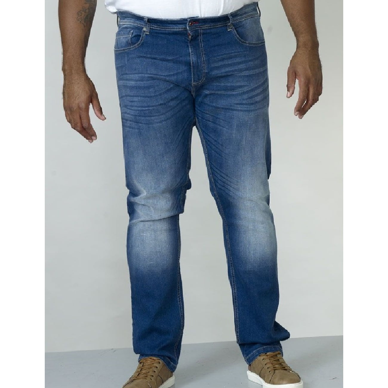 DC182 Duke Mens Cedric King Size Tapered Fit Stretch Jeans 