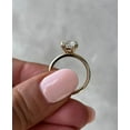 thumbnail image 4 of SOLITAIRE JEWELS 2Ct Elongated Cushion Solitaire Ring With Triple-Split Claws 18K Yellow Gold, 4 of 8
