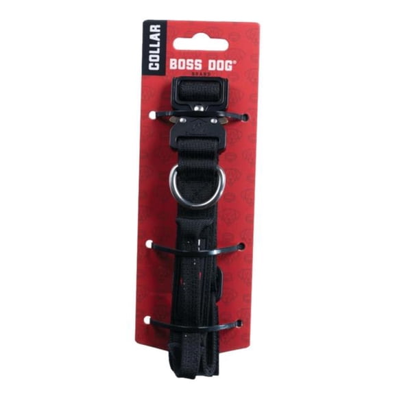 Boss Dog Tactical Collar, Black, Small