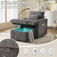thumbnail image 3 of Multifunctional Lazyboy Sofa Recliner, Oversized Recliner Chair with Cell Phone Bracket, Extra Wide Recliner for Small Spaces Living Room Bedroom. (Gray), 3 of 7