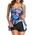 thumbnail image 1 of Women Two Pieces Swimsuit Print Flared Bathing Suits Swimwear, 1 of 8