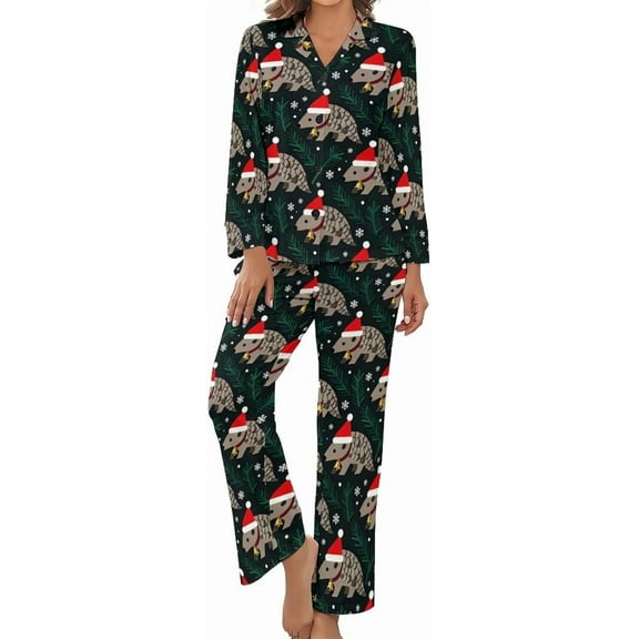 Top-kevin Nutcracker Soldier Gift Women's Long-Sleeve Shirt And Full-Length Bottom Pajama Set