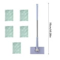 thumbnail image 3 of Snap Grip Mini Mop, Convenient Cloth Changing Mini Mop, Retractable Gap Dust Cleaner Flat Mops with Locking Head & Sweeping Cloths, 45.28 inch Handle for Multi-Surface, No Wash (Purple - 5 Cloth), 3 of 7