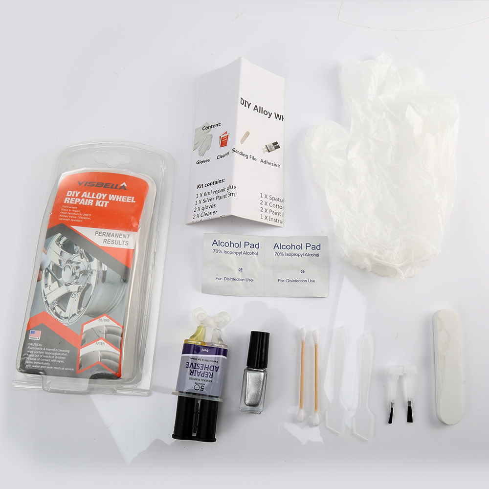 Silver Alloy Wheel Repair Kit for Toyota Alphard Kerb Damage Scuff