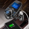 thumbnail image 5 of Transmisor FM Bluetooth para automóvil Adaptador de audio Receptor Voltímetro manos libres inalámbrico Kit para automóvil Tarjeta TF Pantalla AUX 1.44 - Negro mate, 5 of 5