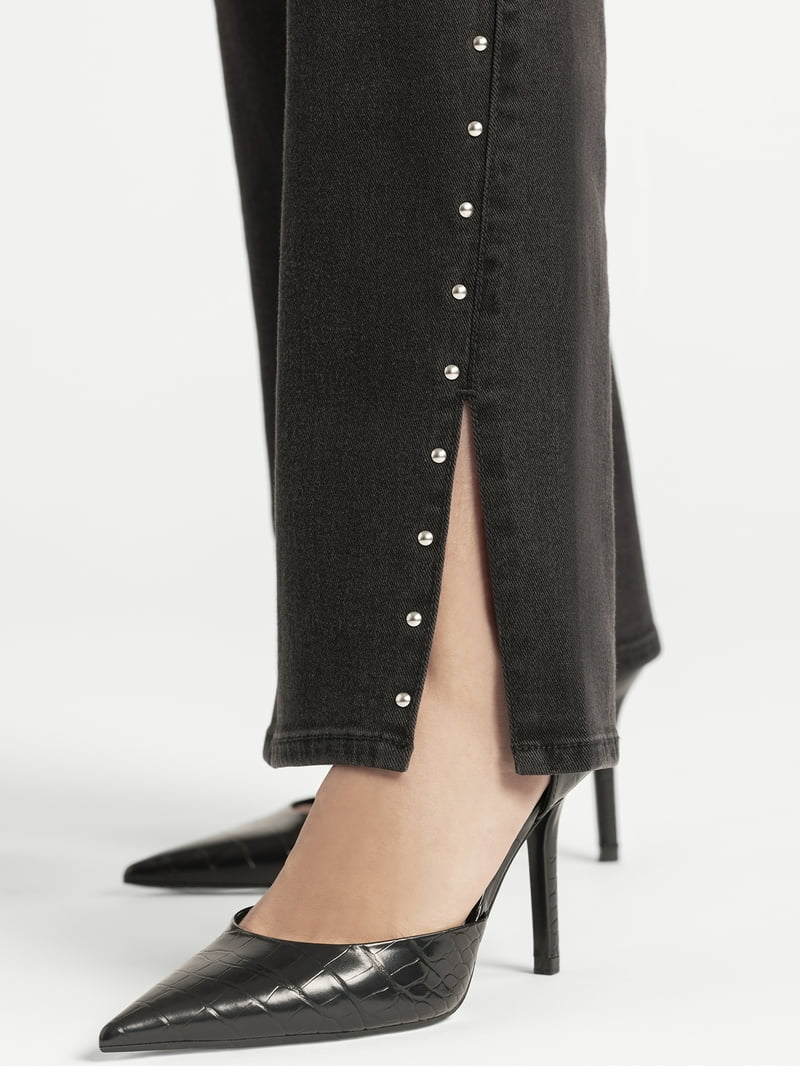 Jessica Simpson Women's Rosa Studded Relaxed Straight Leg