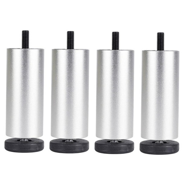 4x Modern Home Refrigerador Playbook Estante Patas Mesa de Centro Cómoda Lavado Plata 15cm