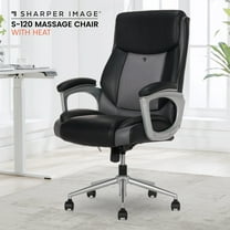 Sharper Image S-120 Massage and Heat Office Chair, Black/Gray