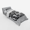 thumbnail image 3 of Saying Duvet Cover Set, Be My Valentine Theme Romantic Message Monochrome Valentines Day Script Design, Bedding Set with Shams and Fitted Sheet, 3 Sizes, by Ambesonne, 3 of 3
