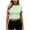 *1-Green, variant on Women's Short Sleeve Crop Top, Ladies' Fitted Crew Neck T-Shirt, Casual Basic Solid Color Tee For Women,Pink,S-XL