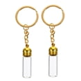 thumbnail image 3 of 2pcs Transparent Glass Bottle Pendant Keychain Small Glass Vials For Perfume Decorative Glass Jars Keychain Travel Bottle Keychain For Women Cute Glass Wish Bottles Keyring (Large), 3 of 5