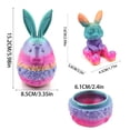 thumbnail image 3 of CoreLiving Easter Eggs 3D Printed Mini Bunny Inside Surprise Figurine Set Colorful Rabbit Animal Toys Prefilled Easter Eggs Bulk Basket Stuffers for Party Favors Spring Holiday Decor Gifts, 3 of 8