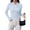 Light Blue, variant on PRETTYGARDEN Womens Long Sleeve Shirts Fall V Neck Cross Wrap Going Out Top Ribbed Ruched Fitted Business Casual Clothes