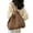 Khaki, variant on Women's Large Capacity Woven Tote Shoulder Bag for Work Commute Daily Casual for Travel and Shopping Black One Size