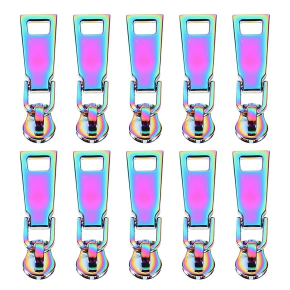 Miangastore Zipper Parts Square Holes 10Pcs 0.5X1.7In