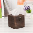 thumbnail image 6 of Hotel Pub Cafe Car Paper Holder Tissue Storage Box Delicate Wooden Grain, 6 of 9