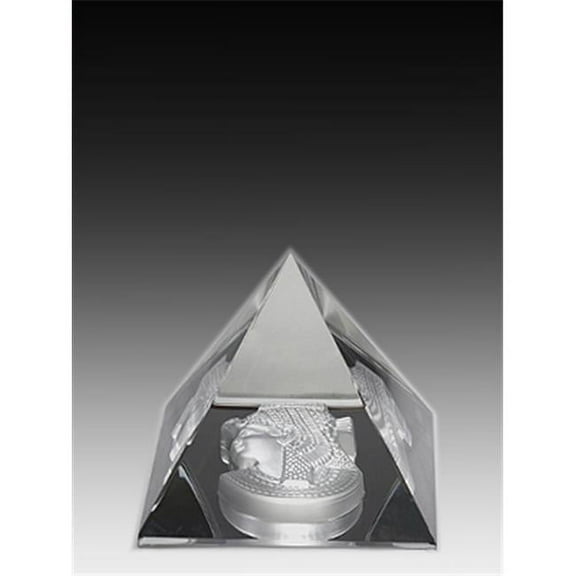 Asfour Crystal 54-90 3.77 L x 3.38 H in. Crystal Pyramid - Cleopatra Egyptian Figurines