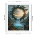 thumbnail image 2 of Paint by Numbers Kit for Adults, Circular Tree Waterfall Sunset Paint by Numbers, Easy Paint by Numbers Kit for Adults Beginner, DIY Adult Paint by Number Kits on Canvas, 12x16in Home Decor, 2 of 7
