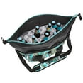 thumbnail image 3 of Built Large Welded Soft Portable Cooler with Wide Mouth Opening - Insulated and Leak-Proof in Teal Palms Pattern, 3 of 5