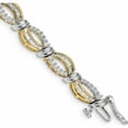 thumbnail image 1 of 14K Two-Tone Diamond Bracelet (7 X 7) Made In India -Jewelry By Sweet Pea, 1 of 6