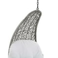thumbnail image 4 of Modway Landscape Hanging Chaise Lounge Outdoor Patio Swing Chair in Light Gray White, 4 of 6