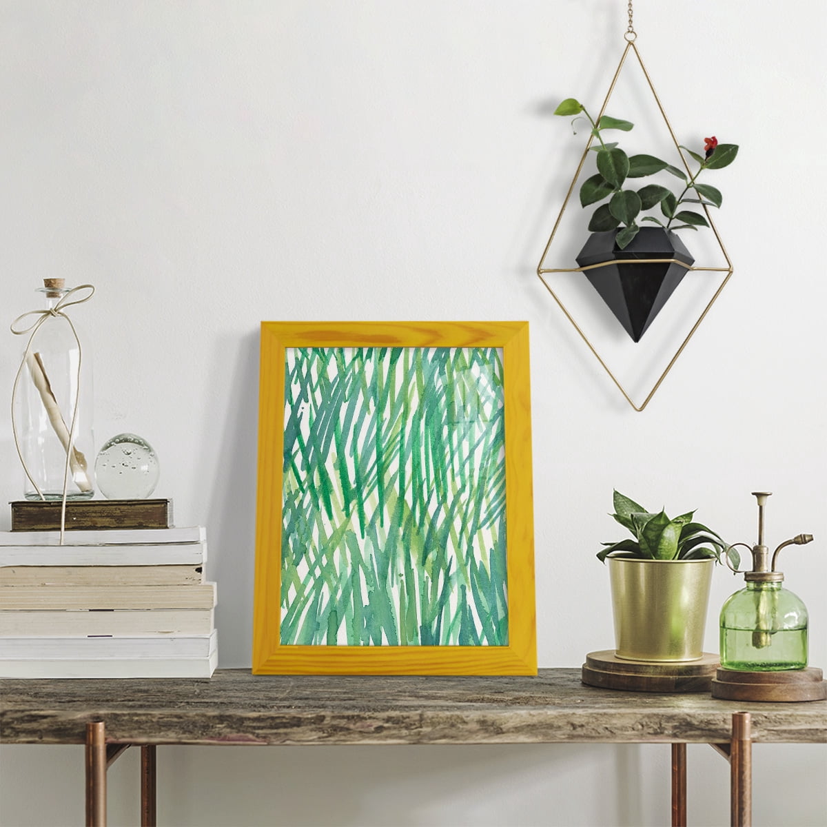 Just Grass I - Framed Print w/glass - Sunflower Yellow