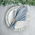 thumbnail image 5 of Efavormart 20"x20" Dusty Blue Wholesale Premium Seamless Velvet Linen Napkins - 5 PCS, 5 of 5