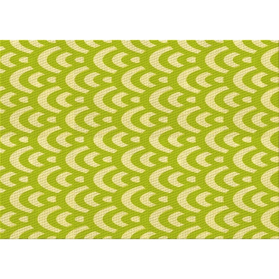 Ahgly Company Machine Washable Indoor Rectangle Transitional Green Area Rugs, 2' x 3'