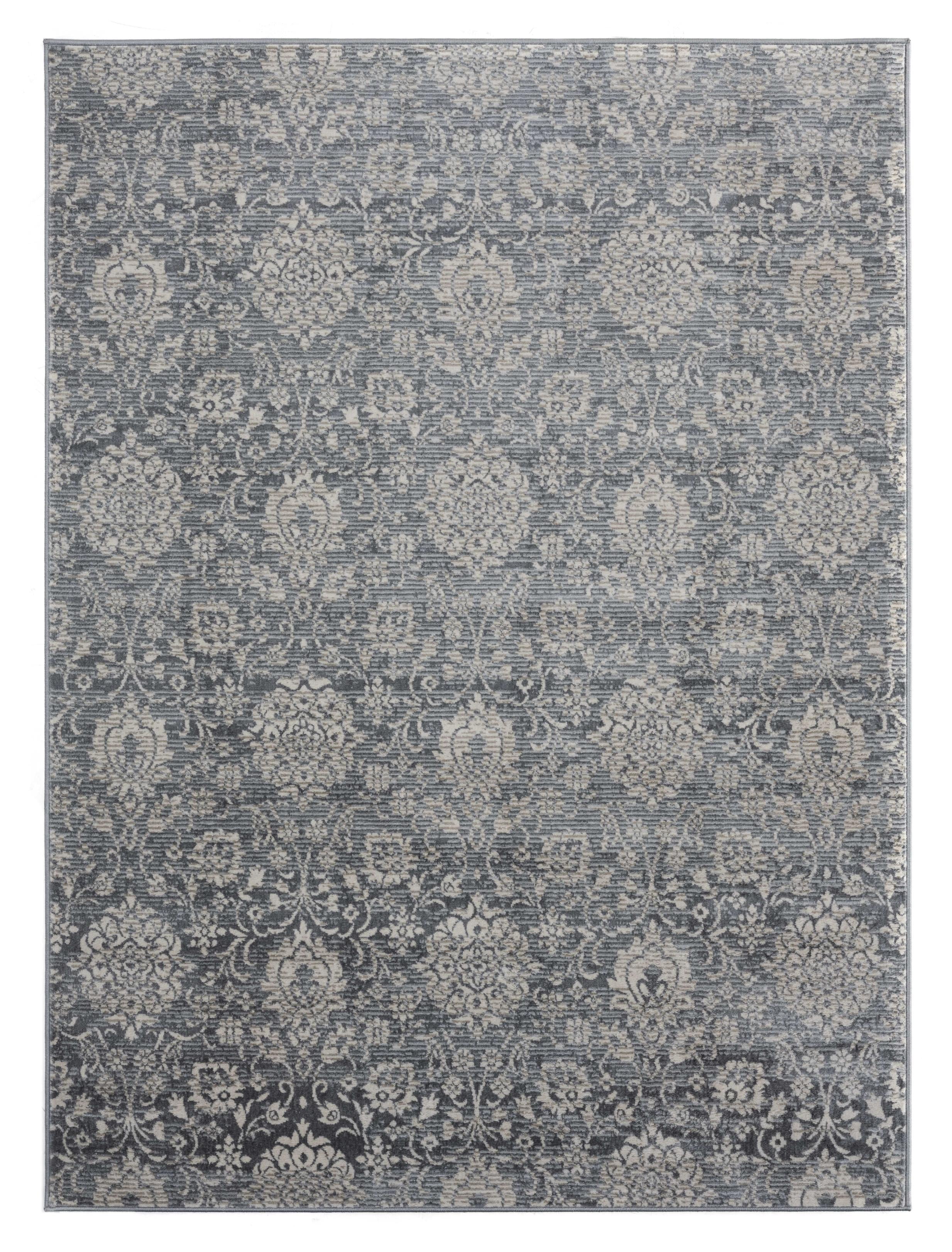 63" x 86" x 0.31" Cream Olefin Area Rug