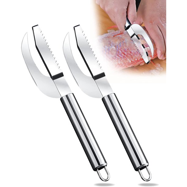 Máquina de escamas de pescado con cuchillo para boca de pescado, removedor de escamas de pescado de acero inoxidable, herramienta de limpieza de pescado de cocina 3 en 1, 2 uds. Sincero Electrónica