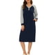 thumbnail image 2 of INSPIRE CHIC Vestido de salón para mujeres, pijama de camisa de dormir, con mangas largas, cuello Henley, camisones con bolsillos, XL azul, 2 of 6