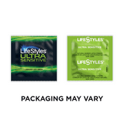Lifestyles Ultra Sensitive Lubricated Latex Condoms, 12 Count