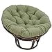 thumbnail image 3 of International caravan Furniture Piece 42-Inch Rattan Papasan chair with Solid Twill cushion, 3 of 4