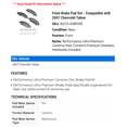 thumbnail image 2 of Front Brake Pad Set - Compatible with 2007 Chevy Tahoe, 2 of 2