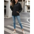 thumbnail image 4 of FEOYA Women's Oversized Sweatshirts Crewneck Pullover Top Spring Hoodies Long Sleeve with Pocket S Black, 4 of 6