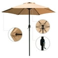 thumbnail image 5 of Abble 7.5ft Patio Umbrella with Crank Handle, Outdoor Market Umbrella with 6 Sturdy Umbrella Ribs Waterproof for Garden, Deck, Backyard, Pool, Tan, 5 of 7