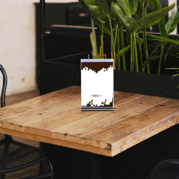 YOSADIER Soporte Transparente Para Menú Con Multifuncional Ideal Para Exhibir Promociones En Restaurantes