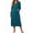 Blue Green, variant on Zipper Front Long Robes for Women Stand Collar Housecoats with Pockets Long Sleeve Bathrobes Sleepwear S-XXXL