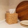thumbnail image 4 of Water Hyacinth Weave Tissue Cover Country Style Desktop Drawer Organizer Handmade Decorative Storage, 4 of 7