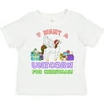 thumbnail image 3 of Inktastic I Want a Unicorn for Christmas with Presents Boys or Girls Toddler T-Shirt, 3 of 5