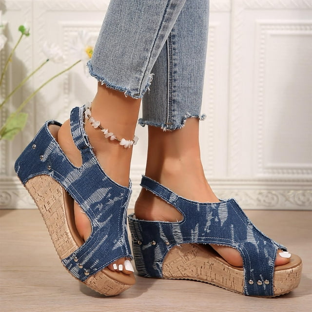 WILLBEST Sandalias Para Playa Para Mujer, Sandalias Para Mujer, Moda Para Mujer, Zapatos Casuales Con Puntera, Sandalias Planas