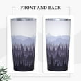 thumbnail image 3 of Pine Forest In Fog On Mountains Background Tumbler Travel Coffee Mug With Flip Lid 20 Oz Insulated Tumbler Cup Gift For Father Mother Friend Birthday, 3 of 6