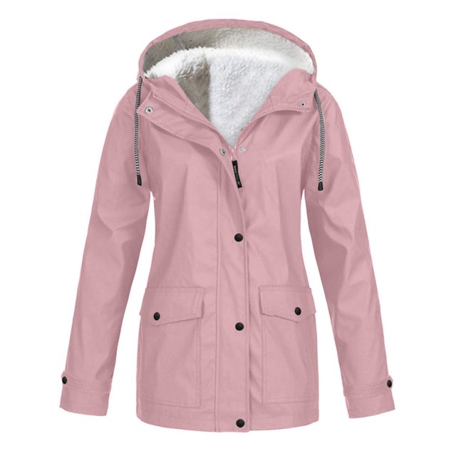 TITAKING Outdoor Women's Lightweight Hooded Softshell Jacket Pink S