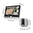 thumbnail image 2 of Videoportero WiFi para apartamento, cámara de mirilla de 2,4 GHz, pantalla IPS de 4,3 pulgadas, 2 of 7
