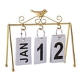 thumbnail image 2 of YAOMOBB Perpetual Calendar Nordic Style Metal Bird Table Calendar Perpetual Calendar Home Decor, 2 of 6