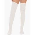 thumbnail image 3 of Spencer Womens Over the Knee High Socks Extra Long Thigh High Socks Warm Stocking Lady Boot Socks Leg Warmers "Beige", 3 of 6