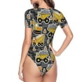 thumbnail image 4 of Naloa Excavator At Work Women's Short-Sleeved Onesie, One-Piece Swimsuit for Parties, dates, clubs - XX-Large, 4 of 9