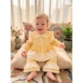 thumbnail image 6 of Loicainy Baby Toddler Girl Fall Outfits 6 12 18 24 Months 2T 3T 4T Plaid Print Long Sleeve Doll Collar Tops Flare Pants Clothes Set, 6 of 9