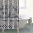 thumbnail image 4 of Blue Geometric Chevron Dot Pattern Shower Curtain 36"x72" ,Bathroom Decorative Shower Curtains Set with 12 Hooks,Modern Waterproof Washable Shower Curtain, 4 of 6